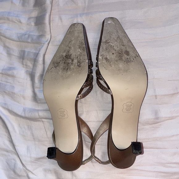 Caparros champagne silk Slingback heel - Picture 4 of 5